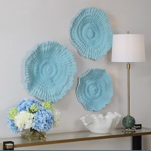 Uttermost wall decor Ocean Gems Blue Set of 3